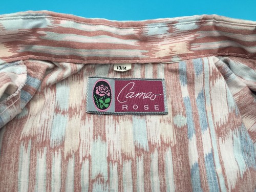 VTG Cameo Rose Womens Snap Closure Western Single Stitch Shirt Sz 13/14 Cotton - Picture 4 of 6