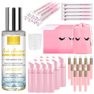 Lash Shampoo Concentrate 4.06fl oz Professional Extension Cleanser Natural