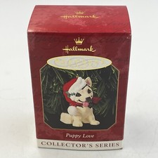 Vintage 1999 Hallmark Puppy Love German Shepherd Dog Keepsake Series Ornament 9