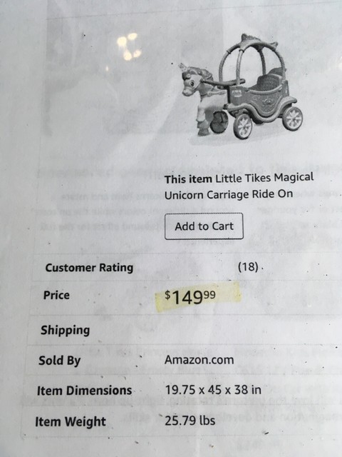 little tikes magical unicorn carriage assembly