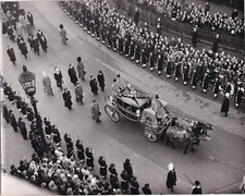 Original Press Photo King George VI Funeral Queens Carriage following 15.2.1952