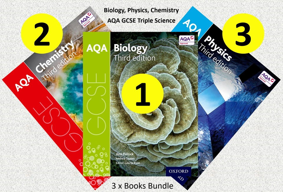 AQA GCSE Triple Science x 3 Books Bundle : Biology, Physics, Chemistry - Image 2 of 2