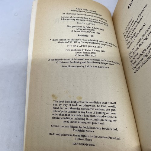 Black Easter and The Day After Judgement by James Blish, 1981 Arrow Paperback - Bild 8 von 8