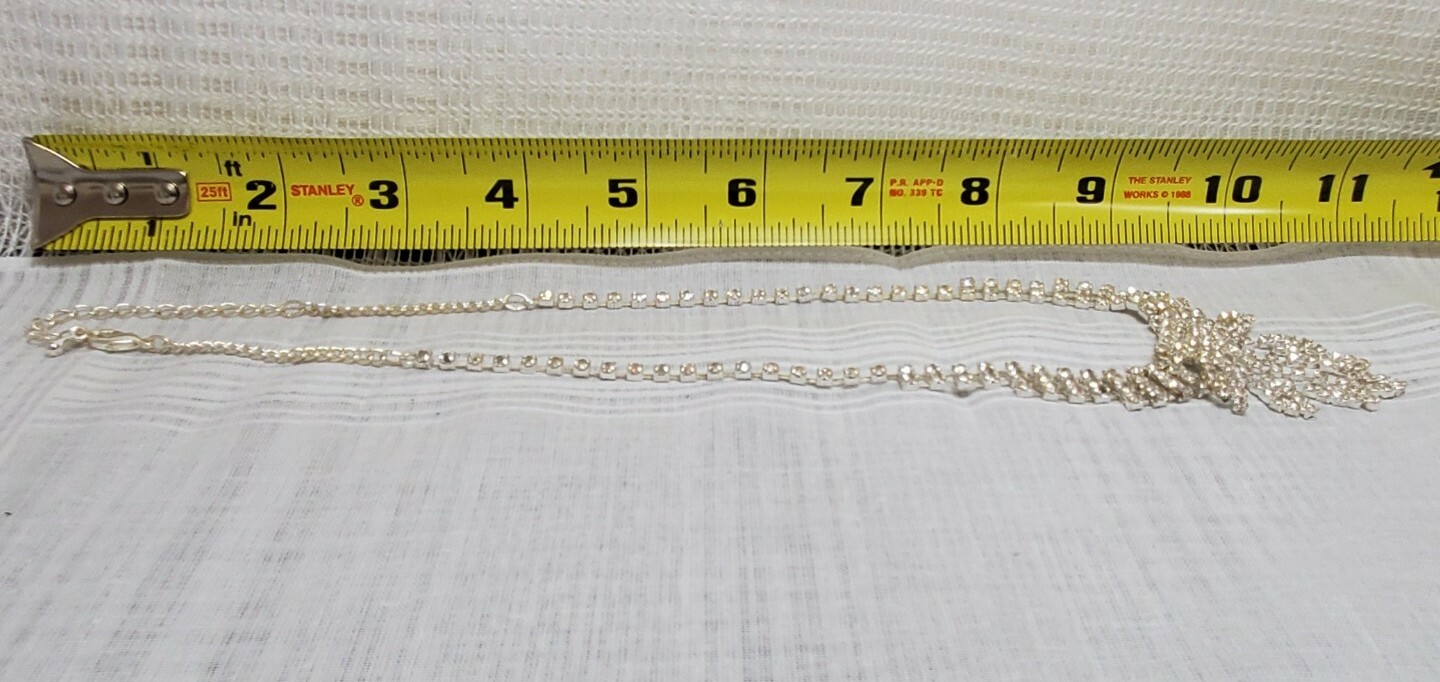 Classy Rhinestone Statement Necklace - image 3