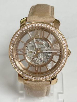 FOSSIL ME3060 Rose-Gold Case Skeleton Dial Ladies Watch | eBay display picture 2