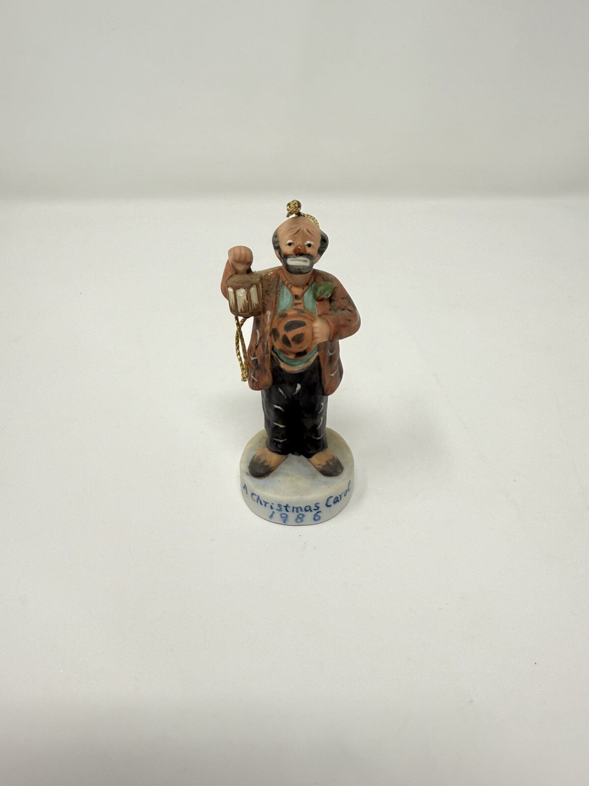 1986 Emmett Kelly Jr Ornament With Lantern Christmas Carol 3” Dave Grossman