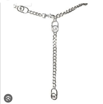 Michael kors mk circle curb chain belt/necklace/strap L/XL NWT
