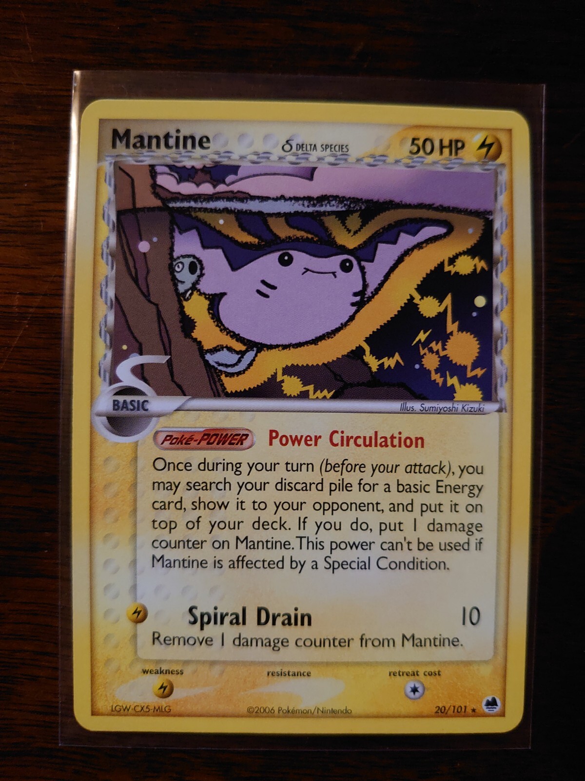 Pokémon TCG Mantine EX Dragon Frontiers 20/101 Regular Rare NM