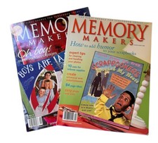 Lot Of 2 Memory Makers Scrapbook Magazines July/Aug 2001 March/April 2002