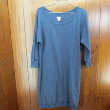 Converse Dress Womens Medium One Star 3/4 Sleeve Pullover Scoop Neck Blue