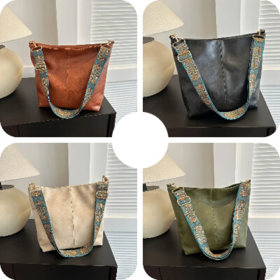 Geometric Strap Hobo Log, Large Capacity Women's Crossbody Bag Multiple Colors