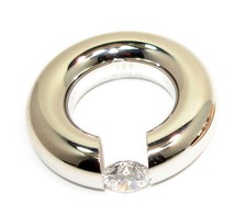 Edelstahl Damen Ring Spannring XL Ø 9mm Damen Fingerring Partnerring Rose Silber