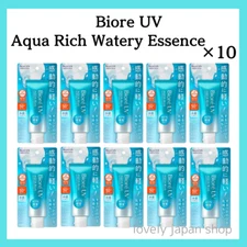[Set of 10] Kao Biore UV Aqua Rich Watery Essence 70g SPF50+ PA++++ Sunscreen