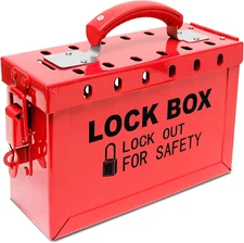 WISAMIC Group Lockout Tagout Lock Box: with 13 Slots Portable Safety Lockout Box