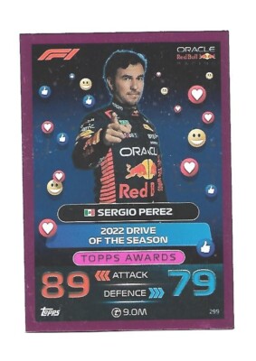 2023 Turbo Attax - Pink Parallel Topps Awards - Sergio Perez - Oracle Red Bull