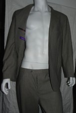 VINTAGE GILLES MASSON GRAY JACKET PANTS SUIT MADE IN ITALY
