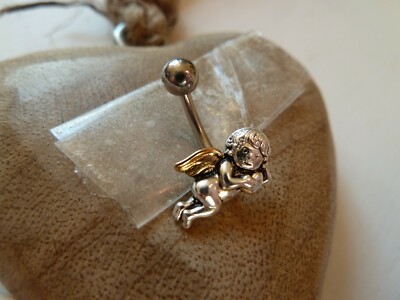 PIERCING Bauchnabelpiercing Belly Edelstahl silber gold - LIEGENDER ENGEL
