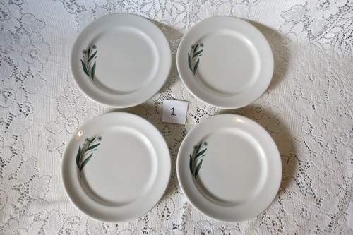 8 Shenango Plates Green Flower 8 7/8" Interpace A-136 - Picture 9 of 12