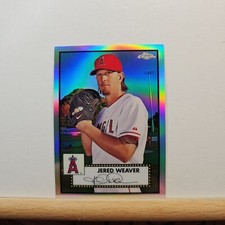 2021 TOPPS Chrome Platinum Baseball Jered Weaver base REFRACTOR card # 562