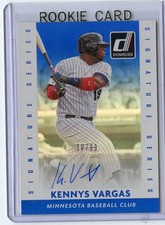 2015 DONRUSS #32 KENNYS VARGAS  AUTOGRAPH AUTO ROOKIE RC BLUE #10/99 - TWINS