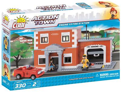 Cobi Fire Station Building Blocks Bricks Kids Car Minifigures 330 Piece Age  5+ UK