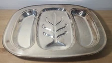 Vintage Silverplate F.B. Rogers Divided Turkey Ham Meat Serving Tray Platter