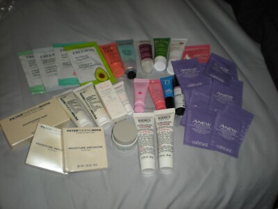 LOT OF OVER 25 TRAVEL/SAMPLE SKIN CARE PRODUCTS Befine, Anew, Freeman, Avene,etc