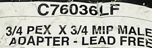 2 PK BRASS MALE ADAPTER C76036LF 3/4" PEX X 3/4" MIP - Picture 3 of 3