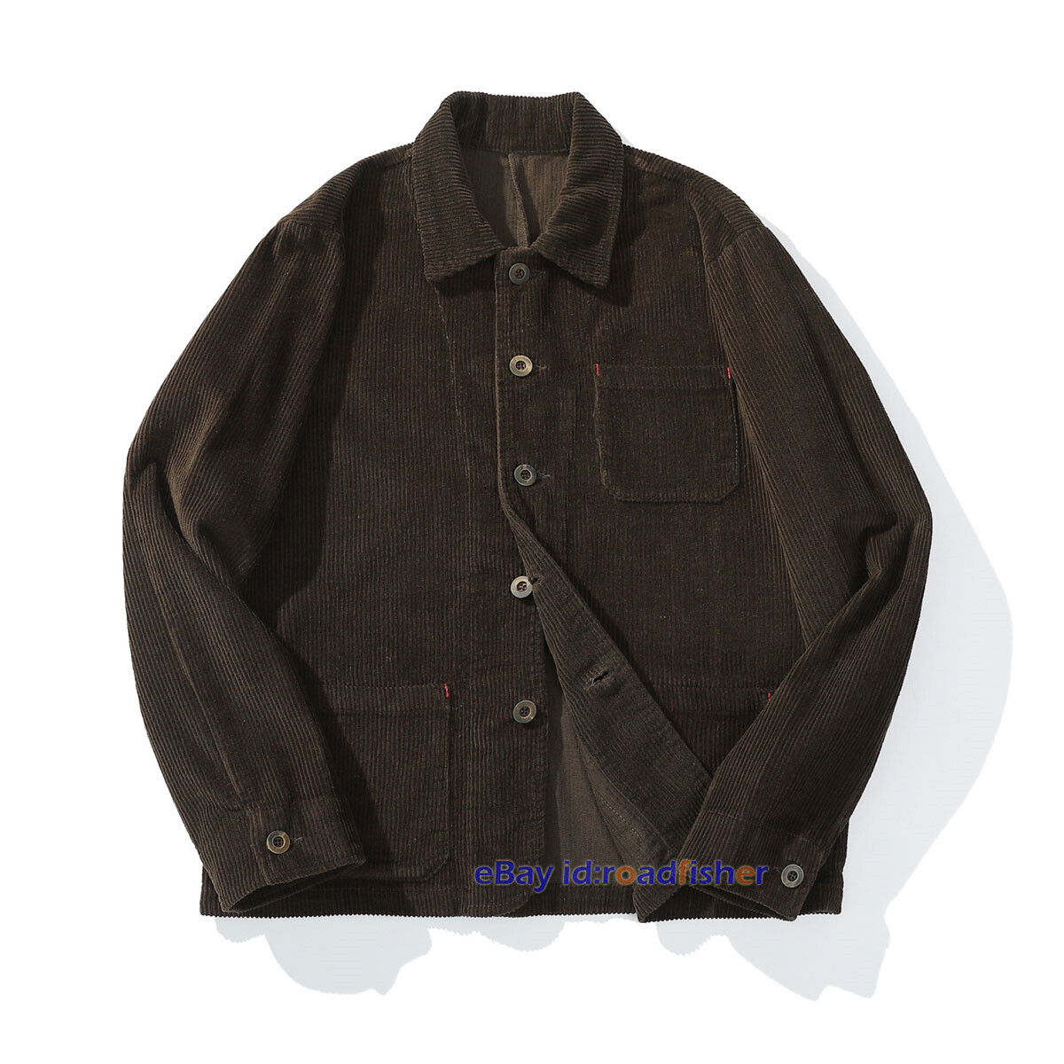 ジャケット・アウター french vintage corduroy sack coat Vintage Corduroy Jacket French Hunting Workwear Khaki Brown