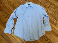 Men's Lauren Ralph Lauren NON IRON Blue Dress Shirt, Size 17-34/35