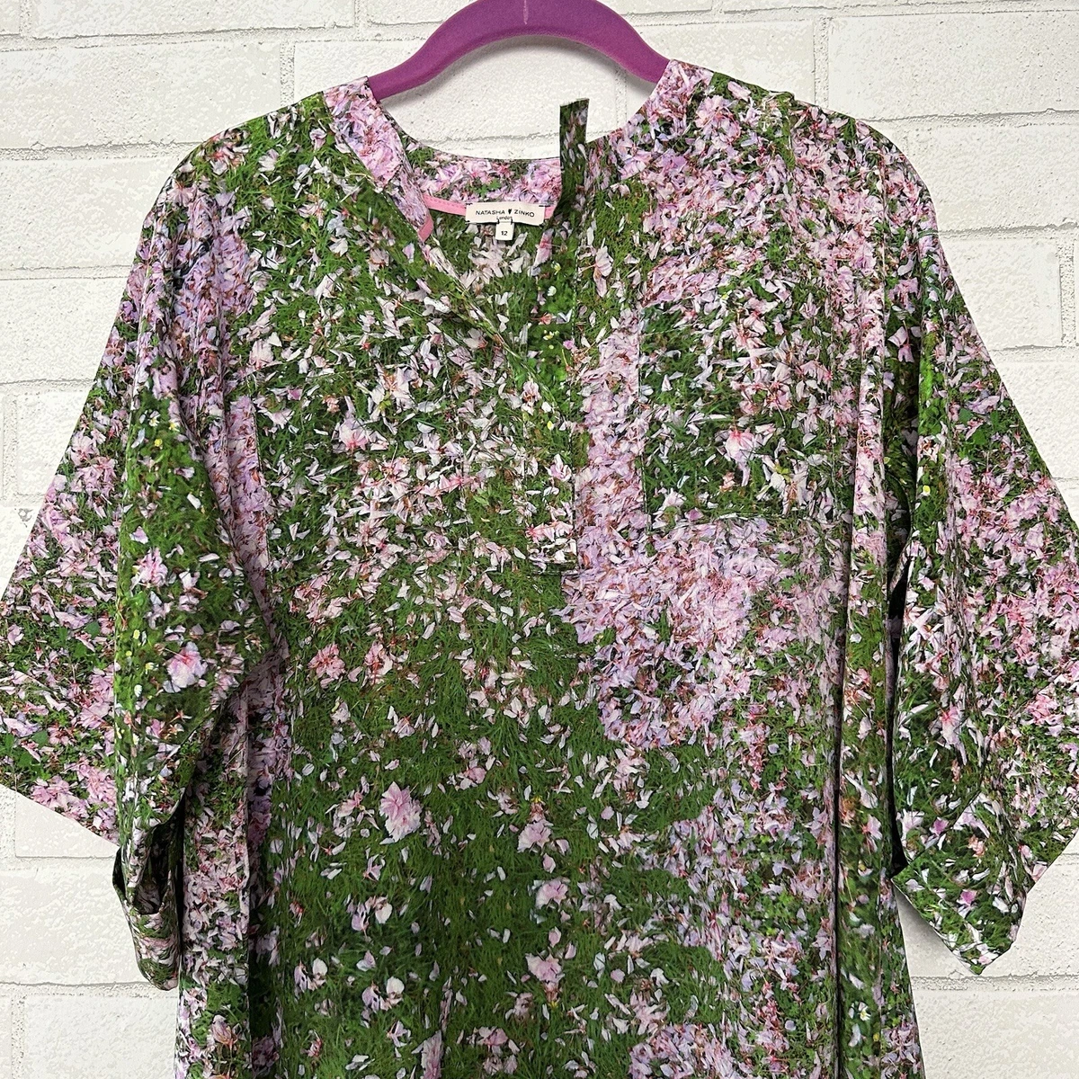 Natasha Zinko mix-print short dress - Pink