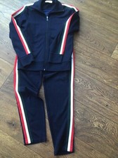 mens gucci tracksuit Set small Authentic Navy With Gucci Stripes Activewear gym