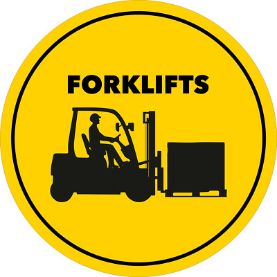 Circle Plus Forklifts Wall or Door Sign | Easy Installation