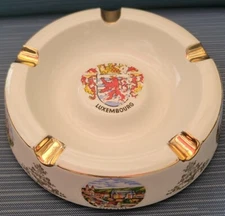 Luxembourg Cigar Ashtray 8.5 Inch European / Europe Collectable / Man Cave
