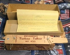 STEVENSON'S 430 TURKEY TALKER BOX CALL SPRING GOBBLER HEN TURKEY CALLS WITH BOX