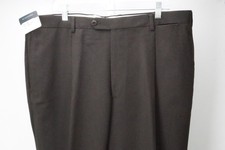 Burberry London Dark Brown Woven 100 Wool Mens Pants Trousers Sz 46 EU NEW