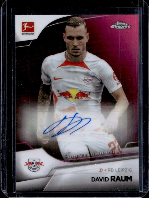 2022-23 Topps Chrome Bundesliga David Raum Auto Magenta Refractor #/150 Leipzig