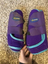 Professional Equine Purple Hind SMB Splint Skid Boots Medium
