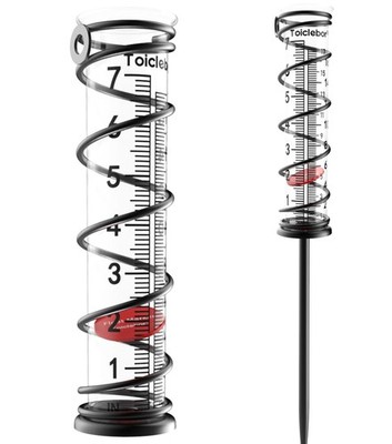 Rain Gauge Outdoor,7 Inch Capacity Garden Rain Gauge with Easy-Read Red Float...
