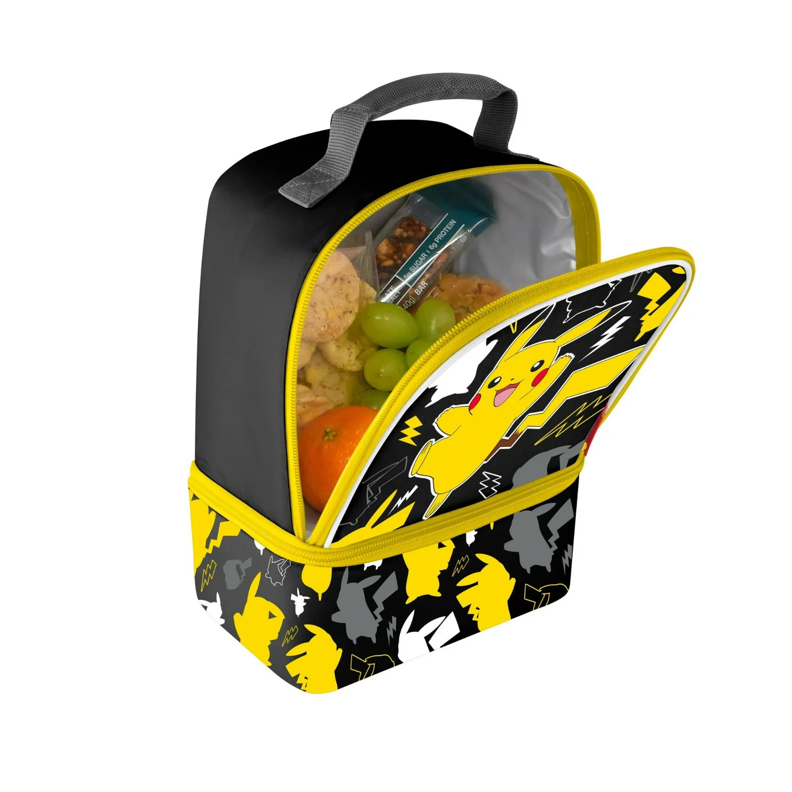 Thermos Pokemon Pikachu Zippered Lunch Bag, Top Carry Handle 2 Compartments, NWT