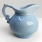 Vintage McCoy Pottery #7528 Baby Blue Pitcher 5.5”, Made In USA - EUC!