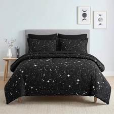 Comforter Set Size, Space Starry Deep 7 Pcs Bedding for Kids Queen Starry Sky