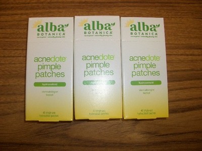 3 Boxes Alba Botanica Acne Dote Pimple Patches 40 Single Use in ea-Hydrocolloid