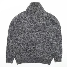 New Look Herren Pullover grau Grobstrick Scha...