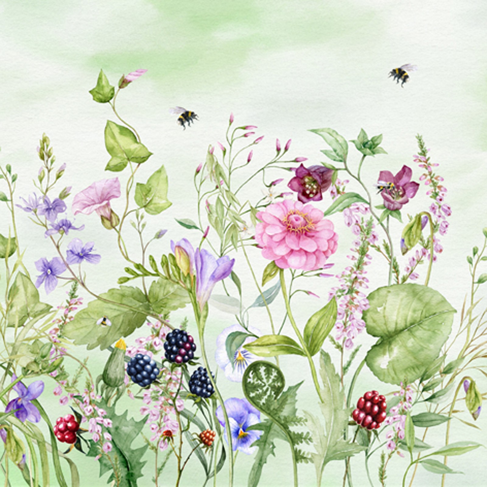 20 Servietten Papier 33x33cm 3-lag hochwertige Einweg Papierservietten Blumen