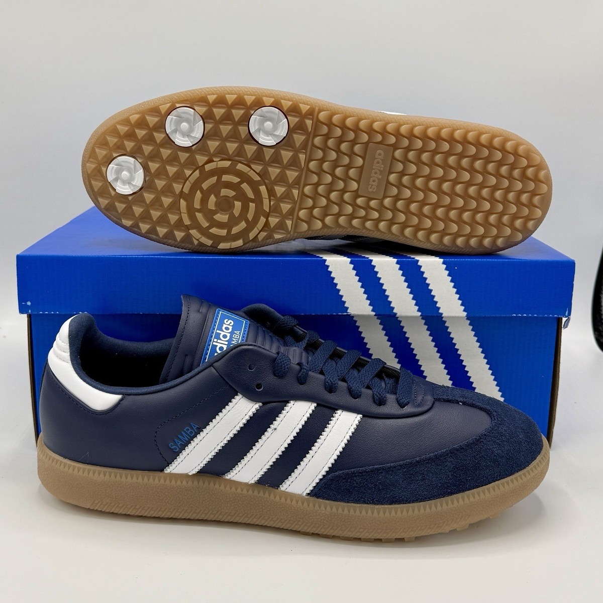 adidas Samba Spikeless Golf Night Indigo Cloud White Blue Bird