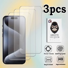 3X HD Screen Protector Film For iPhone 16ProMax 16 Plus16Pro Tempered Glass