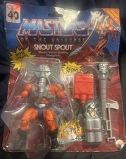 Masters of the Universe Origins Snout Spout Deluxe Figure 40th Damaged Card