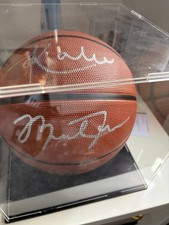 Michael Jordan and Kobe Bryant NBA Basketball Signed In Display Case