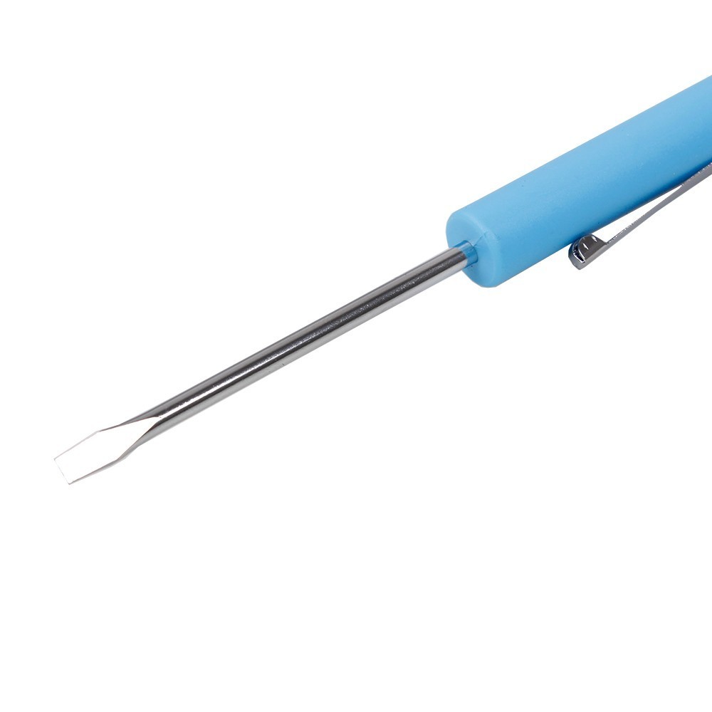 10X Blue Mini Pocket Screwdriver Phillips & Flat Head Tip with Magnet and Clip